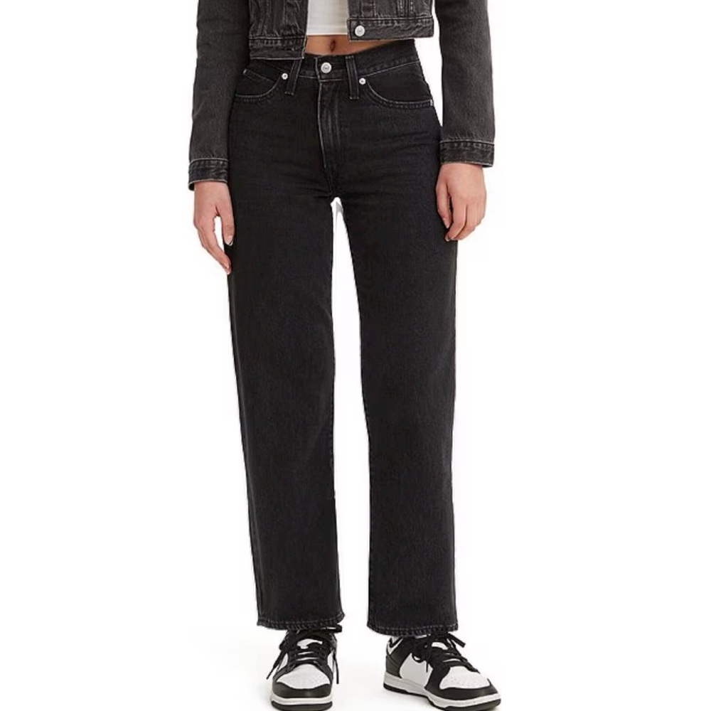 LEVI'S '94 Baggy Mid Rise Straight Leg Jeans Women's Size 30 30X29 Charcoal